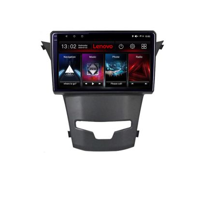 Navigáció Ssangyong Korando 2014-2019 Lenovo Kit-1159 8 magos QLED 2K 8+256 360 Android Waze USB Internet Navigáció Youtube Rádió