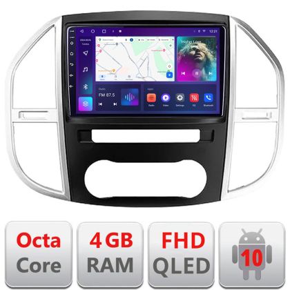 Navigáció Mercedes Vito w447 2016- Android QLED képernyő octa core 4+64 Carplay android auto KIT-w447+EDT-E310V3