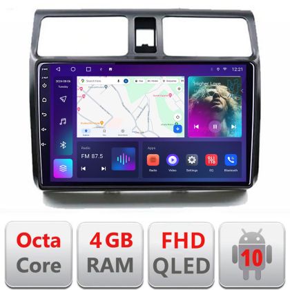 Navigáció Suzuki Swift 2003-2010 B-SWIFT Android QLED képernyő octa core 4+64 Carplay android auto KIT-SWIFT+EDT-E310V3