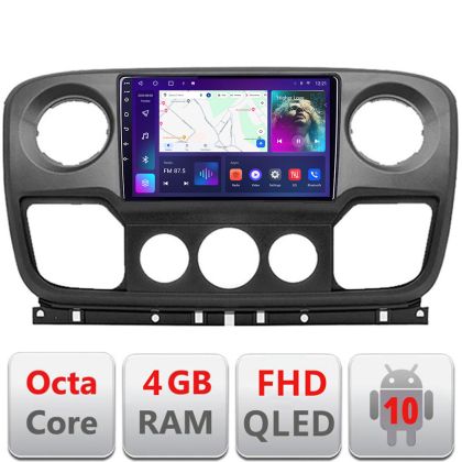 Navigáció Opel Movano, Renault Master 2010-2021 Android QLED képernyő octa core 4+64 Carplay android auto KIT-movano+EDT-E310V3