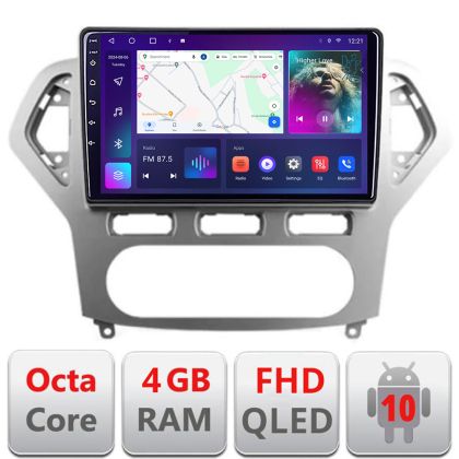 Navigáció Ford Mondeo 2006-2010 B-MONDEO-AC Android QLED képernyő octa core 4+64 Carplay android autó KIT-MONDEO-AC+EDT-E310V3