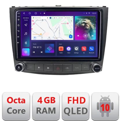 Navigáció Lexus IS 2005-2011 B-IS Android QLED képernyő octa core 4+64 Carplay android auto készlet-IS+EDT-E310V3