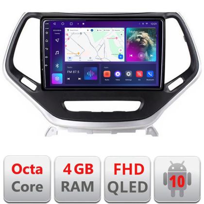 Navigáció Jeep Cherokee 2014-2019 B-248 Android QLED képernyő Octa Core 4+64 Carplay Android Auto KIT-248+EDT-E310V3