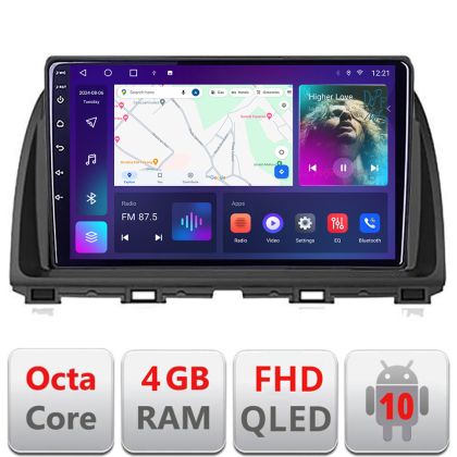 Navigáció Mazda CX-5 2012-2016 B-212 Android QLED képernyő octa core 4+64 Carplay android auto KIT-212+EDT-E310V3