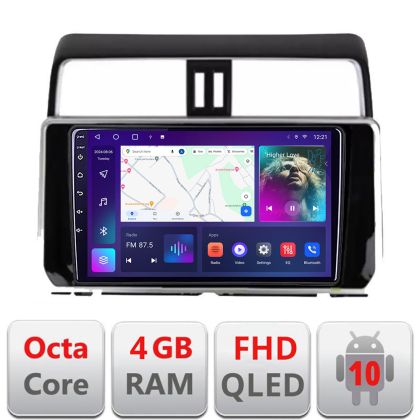Navigáció Toyota Prado J150 2018- B-1065 Android Kijelző QLED Octa Core 4+64 CarPlay Android Auto KIT-1065+EDT-E310V3