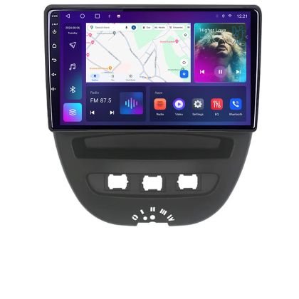 Navigáció Citroen C1 Peugeot 107 Toyota Aygo 2005-2014 Android rádió gps internet négymagos 4+64 Carplay android autó KIT-C1+EDT-E310v3 v1