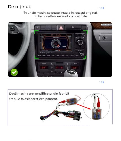 Navigație Audi A4 B7 B6 S4 RS4 2002 - 2007, 7 inci