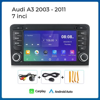Navigáció Audi A3 8P S3 RS3 2003 - 2011, 7 hüvelyk