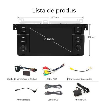 Navigáció BMW 3-as sorozat E46 1998 - 2006, 7 hüvelyk