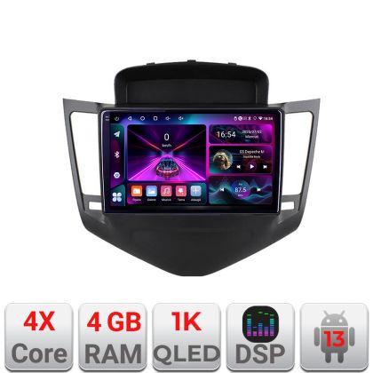 Navigáció Chevrolet Cruze A-045 4+64 InCell kijelző 1K Android Waze USB internet navigáció Youtube rádió