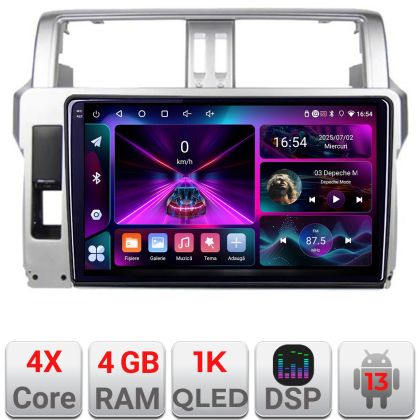 Navigáció Toyota Landcruiser J150 Prado 2014-2017 A-065 4+64 InCell kijelző 1K Android Waze USB internet navigáció Youtube rádió