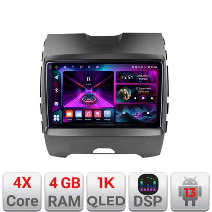 Navigáció Ford Edge 2015-2021 Highline A-edge-high 4+64 InCell kijelző 1K Android Waze USB internet navigáció Youtube rádió