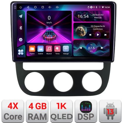 Navigáció VW Golf 5 2004-2010 automata klíma Android rádió gps internet 4+64 InCell kijelző 1K KIT-golf5-automatic+EDT-E210-RK