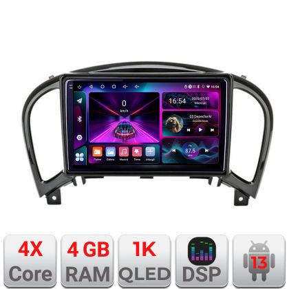 Navigáció Nissan Juke 2010-2015 A-JUKE 4+64 InCell kijelző 1K Android Waze USB internet navigáció Youtube rádió