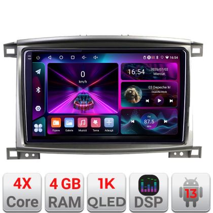 Toyota Land Cruiser L100 2002-2008 A-L100 navigáció 4+64 InCell kijelző 1K Android Waze USB internet navigáció Youtube rádió V1