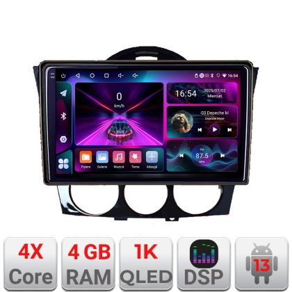 Mazda RX8 2008-2011 navigáció Android rádió gps internet 4+64 InCell kijelző 1K kit-rx8-11+EDT-E209-RK
