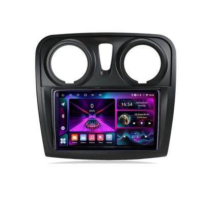 Navigáció Dacia Sandero Logan 2012-2020 A-sandero 4+64 InCell kijelző 1K Android Waze USB internet navigáció Youtube rádió