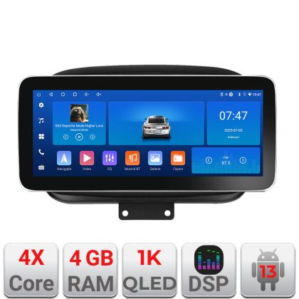 Navigáció Fiat 500 2014- K-539 Edotec 4+64 12.3 hüvelykes Incell 1K android Wifi 5Ghz gps internet