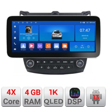 Navigatie Honda Accord 2004-2008 K-accord Edotec 4+64 12.3 inch Incell 1K android Wifi 5Ghz gps internet  Q
