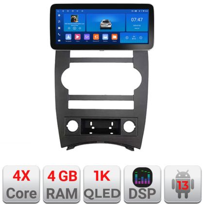 Navigáció Jeep Commander Edotec 4+64 12,3 hüvelykes Incell 1K android Wifi 5Ghz gps internet Kit-commander