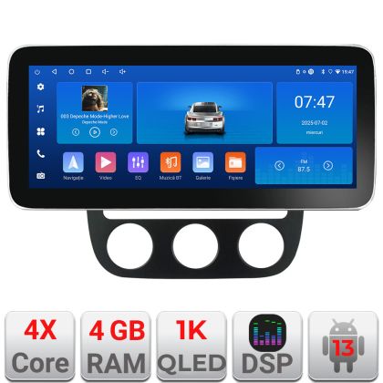 Navigáció VW Golf 5 2004-2010 automata klíma Edotec 4+64 12.3 hüvelykes Incell 1K android Wifi 5Ghz gps internet KIT-golf5-automatic