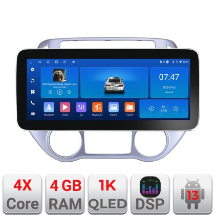 Navigáció Hyundai I20 2011-2014 manuális és automata Edotec 4+64 12.3 hüvelykes Incell 1K android Wifi 5Ghz gps internet Kit-i20-2012