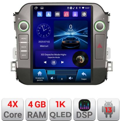 Navigáció Kia Sportage 2010-2015 típus tesla rádió gps internet 4 magos carplay android auto 4+64 Incell kijelző készlet-tesla-325+EDT-E220-RK