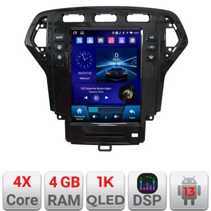 Navigáció Ford Mondeo 2007-2010 típus tesla rádió gps internet 4 magos carplay android auto 4+64 Incell kijelző készlet-tesla-mondeo-07+EDT-E220-RK