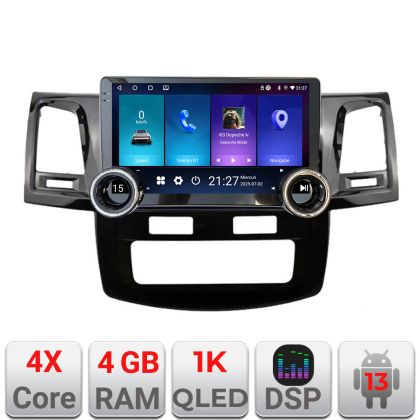 Navigáció Toyota Hilux 2008-2014 Kit-143 Edotec 4+64 10.5 hüvelykes Incell 1K android Wifi 5Ghz gps internet