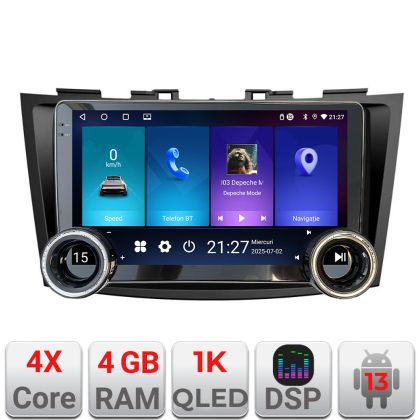 Navigáció Suzuki Swift 2010-2017 Kit-179 Edotec 4+64 10.5 hüvelykes Incell 1K android Wifi 5Ghz gps internet