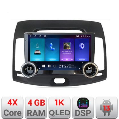 Navigáció Hyundai Elantra 2007-2011 Kit-2009 Edotec 4+64 10.5 hüvelykes Incell 1K android Wifi 5Ghz gps internet