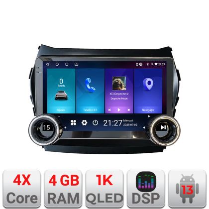 Navigáció Hyundai IX45 Santa Fe 2013-2015 Kit-209 Edotec 4+64 10.5 hüvelykes Incell 1K android Wifi 5Ghz gps internet 32