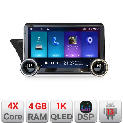 Audi A4 A5 B8 navigáció MMI3G Edotec 4+64 10.5 hüvelykes Incell 1K android Wifi 5Ghz gps internet KIT-a4-3G