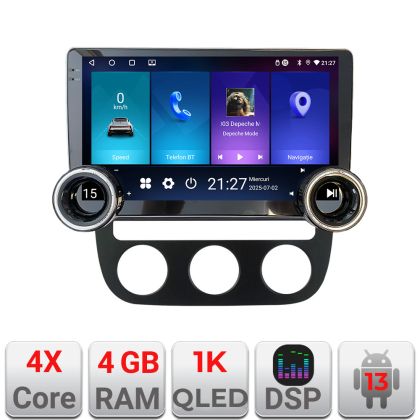 Navigáció VW Golf 5 2004-2010 automata klíma Edotec 4+64 10.5 hüvelykes Incell 1K android Wifi 5Ghz gps internet KIT-golf5-automatic
