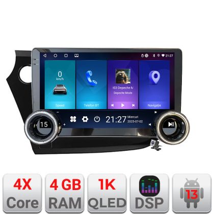 Navigatie Honda Insight 2009-2014 Kit-insight Edotec  4+64 10.5 inch Incell 1K android Wifi 5Ghz gps internet