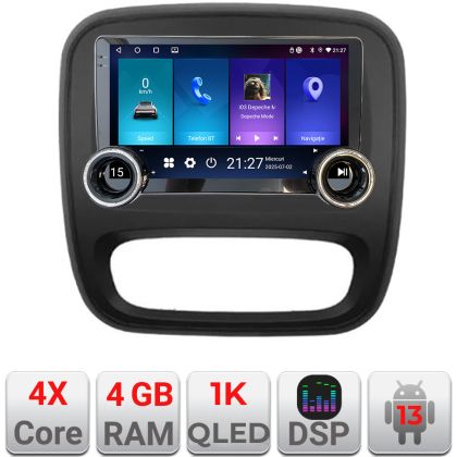 Navigatie Renault Trafic 2014-2017 Kit-rt09 Edotec  4+64 10.5 inch Incell 1K android Wifi 5Ghz gps internet  Q v2