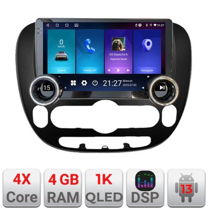 Navigatie Kia Soul 2014-2019 Edotec  4+64 10.5 inch Incell 1K android Wifi 5Ghz gps internet  Kit-soul-2014
