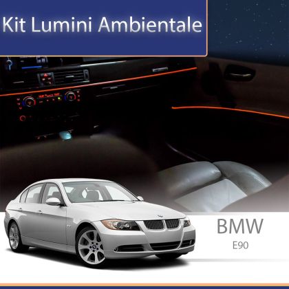 BMW 3-as sorozat E90 hangulatvilágítás komplett szett, telefonról vagy gyári rendszerről vezérelhető AMB-BM-E90-TRIMMS
