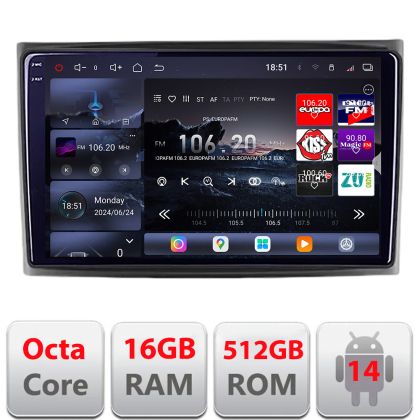 Volvo XC90 2002-2014 Qled 2K Octa Core 16+512 LTE 4G DSP Wifi 5Ghz android autó CarPlay rádió GPS internet Készlet + EDT-E810-2K