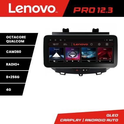 Navigáció Opel Grandland X Crossland X 2016-2020 Lenovo Qled 12.3 hüvelykes Octa Core 8+256 360 DSP ADAS Carplay android auto rádió internet Kit-+PRO-12.3-8+256