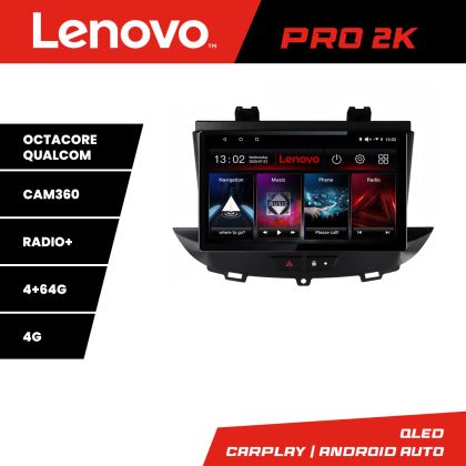 Navigáció Opel Grandland X Crossland X 2016-2020 Lenovo Qled 2K Octa Core 4+64 360 DSP Carplay android autórádió gps internet Kit-+PRO-2K-9-4+64