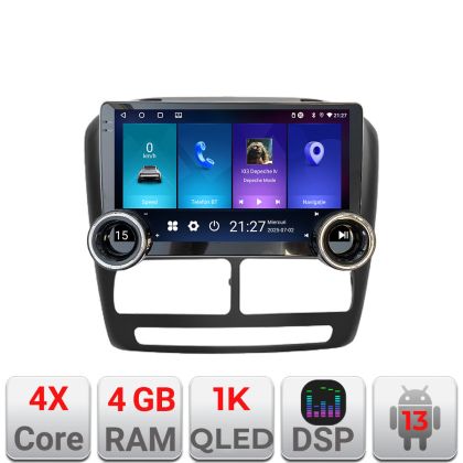 Navigáció Fiat Doblo 2010-2017 és Opel Combo 2010-2017 Edotec 4+64 10.5 hüvelykes Incell 1K android Wifi 5Ghz gps internet készlet-DOBLO10 v1