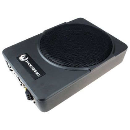 Phoenix Gold aktív ülés alatti mélynyomó, 200 W RMS, 400 W Max, 10"-es hangszóró