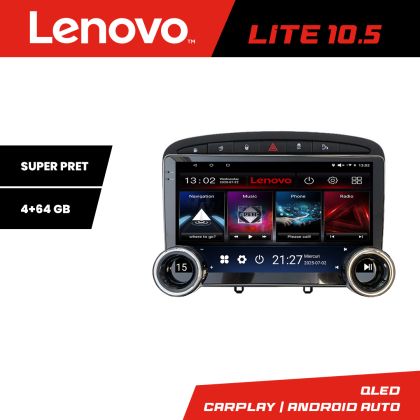 Navigatie Peugeot 308 Kit-038 Lenovo  8 core 4+64 10.5 inch Incell 1K android Wifi 5Ghz gps internet  
