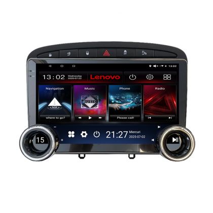 Navigatie Peugeot 308 Kit-038 Lenovo  8 core 4+64 10.5 inch Incell 1K android Wifi 5Ghz gps internet  