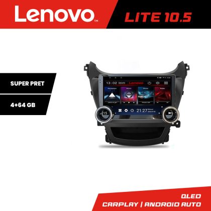 Navigáció Hyundai Elantra 2013-2015 Kit-359 Lenovo 8 magos 4+64 10.5 hüvelykes Incell 1K android Wifi 5Ghz gps internet Q