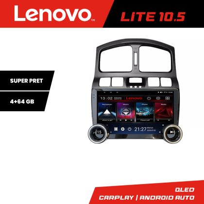 Navigáció Hyundai Santa Fe 2000-2006 Lenovo 8 magos 4+64 10.5 hüvelykes Incell 1K android Wifi 5Ghz gps internet C