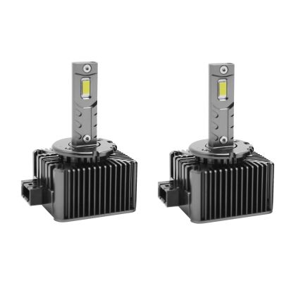Set de 2 Becuri Faruri Conversie Hid-Led, Steelmate LED D1S Led, Plug & Play, 6000k, Miez Cupru, Radiator Aluminiu Silentios, Calitate Premium