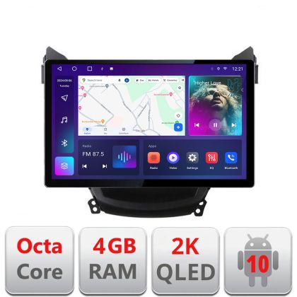Navigatie Hyundai Elantra 2011-2013 Qled 2K Octa Core 4+64 LTE 4G DSP Wifi 5Ghz android auto carplay radio gps internet EDT-E413-2K