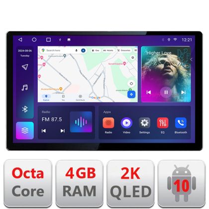 Navigáció Skoda Superb 3 2015- Qled 2K Octa Core 4+64 LTE 4G DSP Wifi 5Ghz android auto carplay rádió gps internet EDT-E413-2K